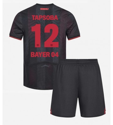 Bayer Leverkusen Edmond Tapsoba #12 Hjemmebanetrøje Børn 2025-26 Kortærmet (+ Korte bukser)